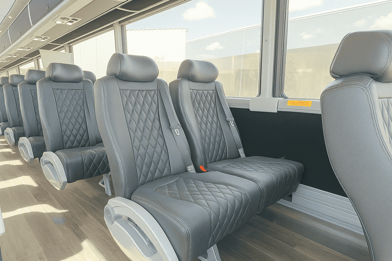 interior of Summerville Charter Bus charter bus