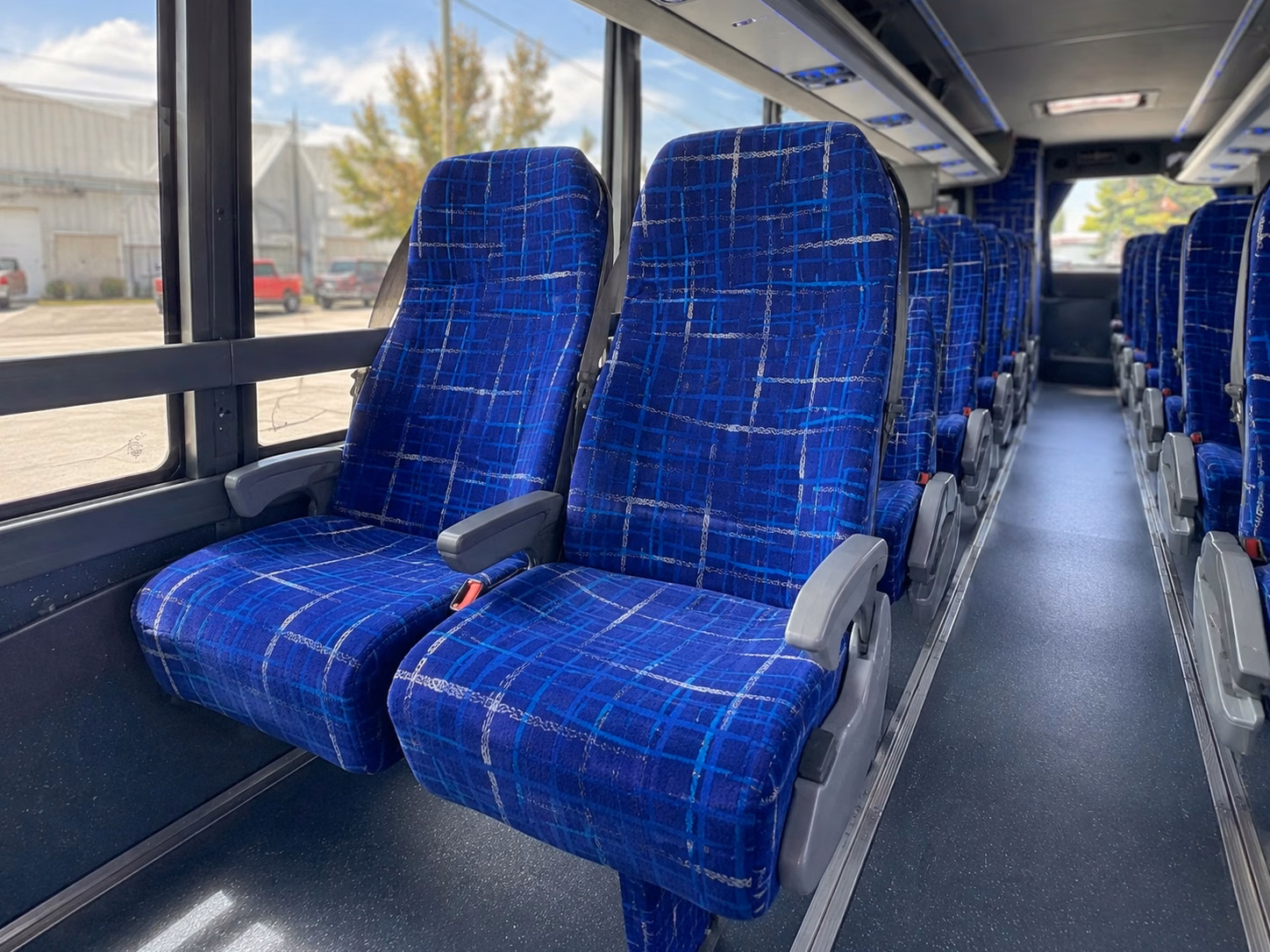 summerville charter bus rental interior